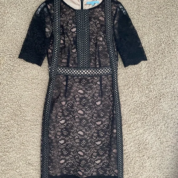 antonio melani black lace dress ANTONIO MELANI | Dresses | Black Nude Lace Antonio Melani Cocktail Dress  Size 4